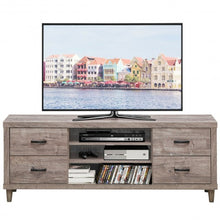 Load image into Gallery viewer, 65" TV Stand with Storage Shelves &amp; 4 Drawers
