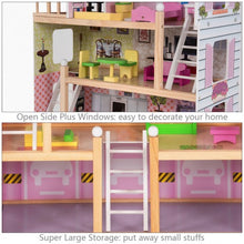 Load image into Gallery viewer, Wood Dollhouse Cottage with Furniture Playset for Kids
