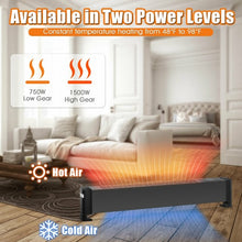 Load image into Gallery viewer, 1500W Baseboard Hardwire Electric Heater Fast Heating with Remote Control Timer
