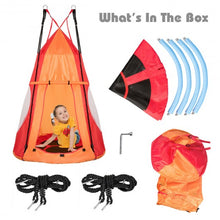 Load image into Gallery viewer, Kids Hanging Chair Swing Tent Set-Orange
