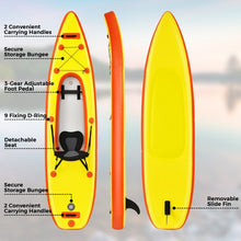 Load image into Gallery viewer, 10.8'  Inflatable Kayak Set K1 1-Person Sit-On-Top Kayak with Oars-Yellow

