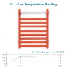 Load image into Gallery viewer, 110W Electric Heated Towel Rack with Top Tray for Bathroom and Kitchen
