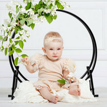 Load image into Gallery viewer, 30" Tubular Steel Log Hoop Firewood Storage Rack
