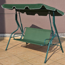 Load image into Gallery viewer, 3 Seats Patio Canopy Swing-Green
