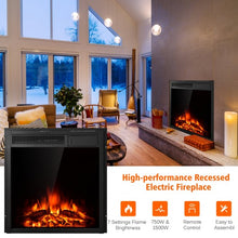 Load image into Gallery viewer, 22.5" Electric Fireplace Insert Freestanding and Recessed Heater
