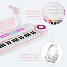 Load image into Gallery viewer, 37-key Kids Toy Keyboard Piano with Microphone-Pink
