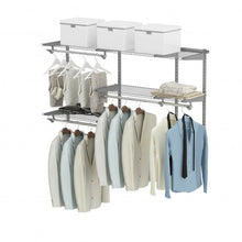 Load image into Gallery viewer, Custom Closet Organizer Kit 3 to 5 ft Wall-Mounted Closet System with Hang Rod
