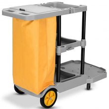 Load image into Gallery viewer, Commercial Janitorial Cleaning Cart 3 Shelf Housekeeping Ultility Cart
