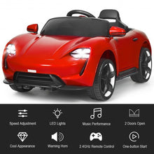 Load image into Gallery viewer, 12V Kids Ride On Car with MP3 &amp; LED Light-Red
