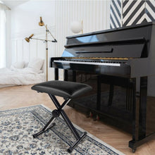 Load image into Gallery viewer, Adjustable Portable X-Style Leather Padded Piano Bench

