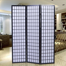 Load image into Gallery viewer, 3 Panel Wood Folding Privacy Room Divider-Black
