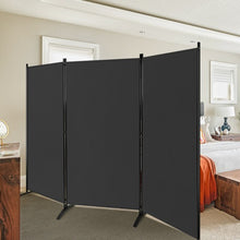 Load image into Gallery viewer, 3-Panel Room Divider Folding Privacy Partition Screen for Office Room-Black
