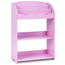 Load image into Gallery viewer, 3-Tier Kids Bookshelf Magazine Storage Bookcase -Pink

