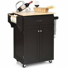 Load image into Gallery viewer, Utility Rolling Storage Cabinet Kitchen Island Cart with Spice Rack-Brown

