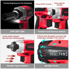 Load image into Gallery viewer, 20V Cordless Impact Wrench Brushless with 4.0 AH Battery
