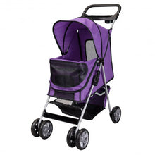Load image into Gallery viewer, Large Deluxe Folding 4 Wheels Pet Dog Cat Carrier Stroller 8 Colors Choice Rose
