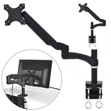 Load image into Gallery viewer, Single Arm TV LCD Monitor Desk Mount Stand Bracket Swivel Gas Spring up to 27"

