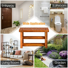 Load image into Gallery viewer, 3-Tier Wood Shoe Rack Shoe Bench Freestanding Boots Organizer
