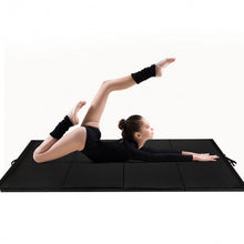 Load image into Gallery viewer, 4'x10'x2" Thick Folding Panel Gymnastics Mat-Black
