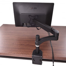 Load image into Gallery viewer, Single Arm TV LCD Monitor Desk Mount Stand Bracket Swivel Gas Spring up to 27"

