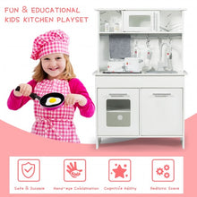 Load image into Gallery viewer, Kids Pretend Kitchen Playset Gift with Utensils White
