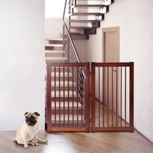 Load image into Gallery viewer, 36" Configurable Folding Wood Pet Dog Safety Fence with Gate-A
