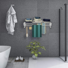 Load image into Gallery viewer, Stainless Wall Mounted Expandable Clothes Drying Towel Rack
