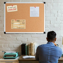 Load image into Gallery viewer, 1 or 3 Pack 24" x 18" Cork Board Set with 10 Thumb Tacks-3 Pack
