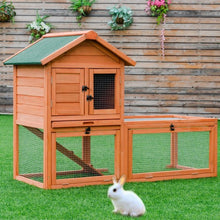 Load image into Gallery viewer, Outdoor Wooden Rabbit Bunny Chicken Coops Cages with Tray
