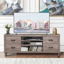Load image into Gallery viewer, 65" TV Stand with Storage Shelves &amp; 4 Drawers
