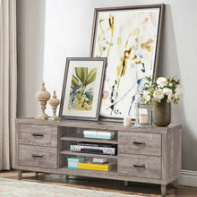 Load image into Gallery viewer, 65" TV Stand with Storage Shelves &amp; 4 Drawers
