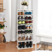 Load image into Gallery viewer, 7 Tiers Big Shoe Rack Wooden Shoes Storage Stand

