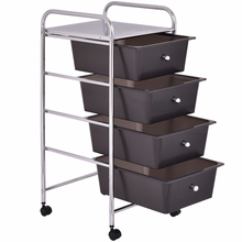 Load image into Gallery viewer, 4 Drawers Metal Rolling Storage Cart
