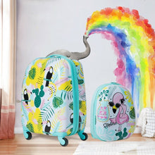Load image into Gallery viewer, 2 pcs Kids Luggage Set 12" Backpack &amp; 16" Rolling Suitcase Travel
