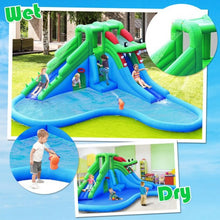 Load image into Gallery viewer, Inflatable Water Park Crocodile Bouncer Dual Slide Climbing Wall
