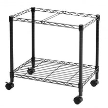 Load image into Gallery viewer, Metal Rolling File Cart for Folder Storage-Black
