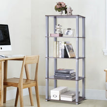Load image into Gallery viewer, 5-Tier Multi-Functional Storage Shelves Rack Display Bookcase-Coffee
