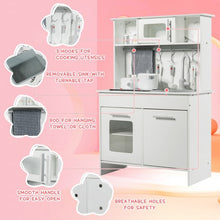 Load image into Gallery viewer, Kids Pretend Kitchen Playset Gift with Utensils White
