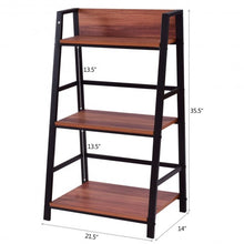 Load image into Gallery viewer, 3-Tier Home Office Ladder Shelf Bookshelf Plant Display Stand Storage Shelves
