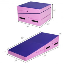 Load image into Gallery viewer, Folding Incline Tumbling Wedge Gymnastics Exercise Mat-Purple
