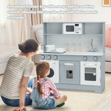 Load image into Gallery viewer, Pretend Play Kitchen Wooden Toy Set for Kids with Realistic Light and Sound

