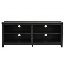 Load image into Gallery viewer, 4-Cubby TV Stand Media Console for TV's up to 65" with 3-Position Height Adjustable Shelf
