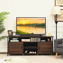 Load image into Gallery viewer, 58" Wood TV Stand Entertainment Media Center Console with Storage Cabinet
