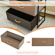 Load image into Gallery viewer, 4-Drawer Tower Steel Frame Wooden Top Dresser Storage with 3-Tier Organizer
