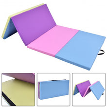 Load image into Gallery viewer, 4' x 8' x 2" Multi-Colors Folding PU Panel Gymnastics Mat
