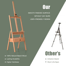 Load image into Gallery viewer, Adjustable  Floor Wooden Artist Easel H-Frame with Art Supply Storage Drawer
