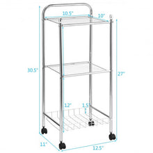 Load image into Gallery viewer, 3-Tier Multifunction Mesh Wire Rolling Cart
