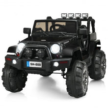 Load image into Gallery viewer, 12V Kids Remote Control Riding Truck Car with LED Lights-Black
