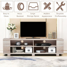 Load image into Gallery viewer, 59" Console Storage Entertainment Media Wood TV Stand-Natural
