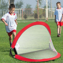 Load image into Gallery viewer, Two Pop Up Soccer Goal Set Foldable Training Football Net-4'
